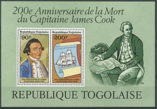 Togo 1979 200. Todestag Kapitän James Cook Schiff Block 140 postfrisch (C23401)