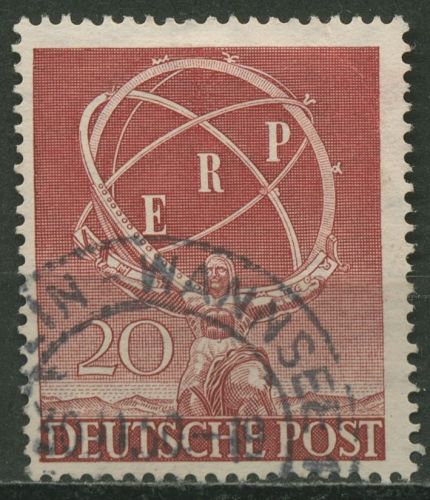 Berlin 1950 Marshallplan ERP 71 gestempelt