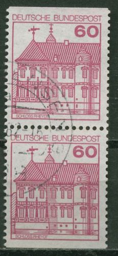 Bund Zusammendrucke 1980 Burgen & Schlösser 1028 C/D senkrechtes Paar gestempelt
