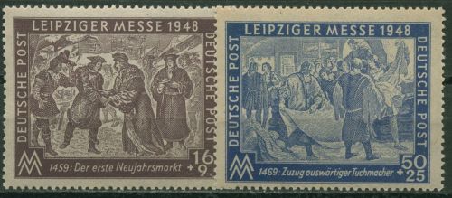SBZ Allgemeine Ausgabe 1948 Leipziger Messe 198/99 postfrisch