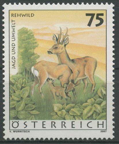 Österreich 2007 Tiere Jagd Umwelt Rehwild 2640 postfrisch