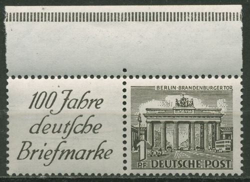 Berlin Zusammendrucke 1949 Bauten mit Oberrand W 1 OR postfrisch
