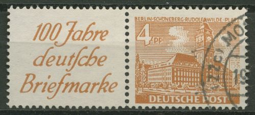 Berlin Zusammendrucke 1949 Bauten W 5 gestempelt