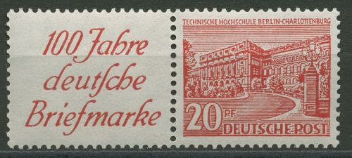 Berlin Zusammendrucke 1949 Bauten W 13 mit Falz