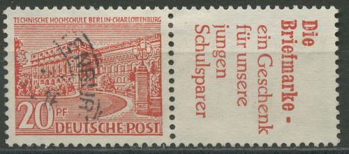Berlin Zusammendrucke 1952 Berliner Bauten W 17 gestempelt
