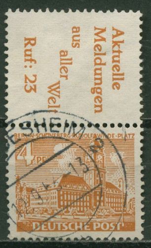 Berlin Zusammendrucke 1952 Berliner Bauten S 7 gestempelt