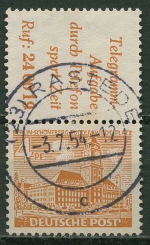 Berlin Zusammendrucke 1952 Berliner Bauten S 8 gestempelt