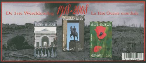 Belgien 2008 90 Jahre Ende des Ersten Weltkrieges Block 137 postfrisch (C42474)
