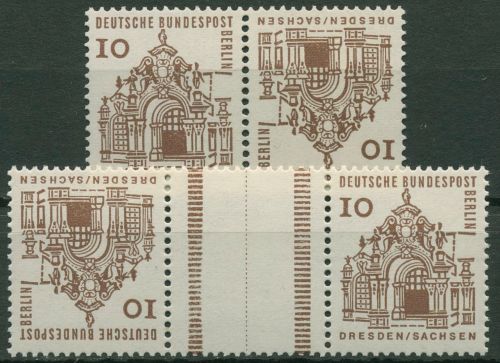 Berlin Zusammendrucke 1965 Zwinger Dresden K 4b/KZ 2b postfrisch