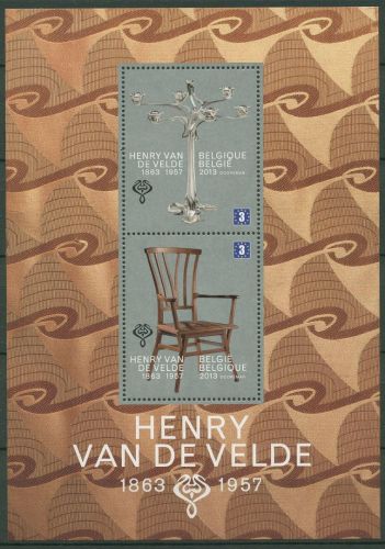 Belgien 2013 Kunstwerke v. Henry van de Velde Block 178 postfrisch (C42478)