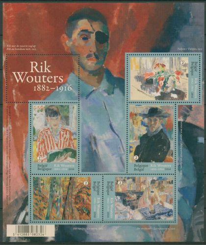 Belgien 2018 Gemälde von Rik Wouters Block 205 postfrisch (SG42366)