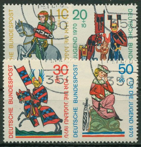 Bund 1970 Jugend: Minnesänger 612/15 gestempelt