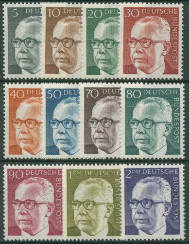 Bund 1970 Bundespräsident Gustav Heinemann 635/45 postfrisch