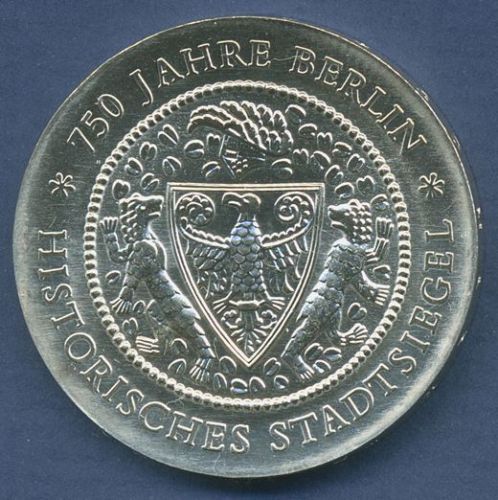 DDR 20 Mark 1987 750 Jahre Berlin Stadtsiegel, J 1617 st (m6893)