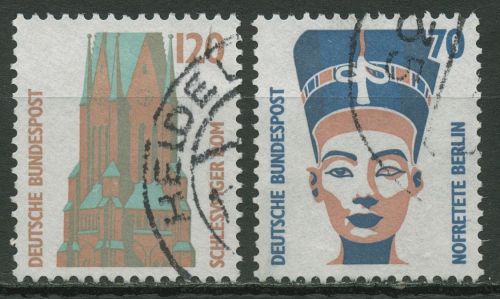 Bund 1988 Sehenswürdigkeiten Nofretete, Dom Schleswig 1374/75 gestempelt