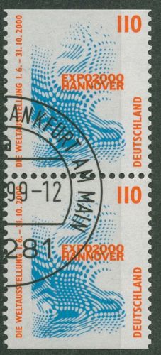 Bund 1999 Sehenswürdigkeiten Zusammendruck 2009 C/D senkr. Paar gestempelt