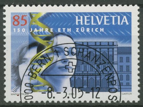 Schweiz 2005 150 J. Eidgenössische Technische Hochschule Zürich 1913 gestempelt