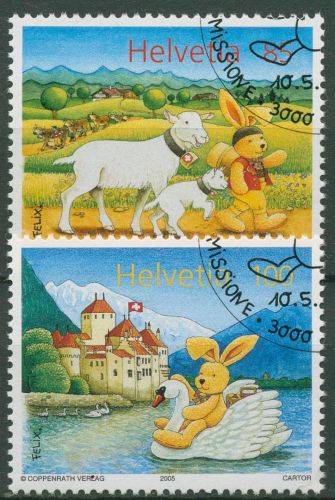 Schweiz 2005 Kinderbuchfigur Felix der Hase 1923/24 gestempelt
