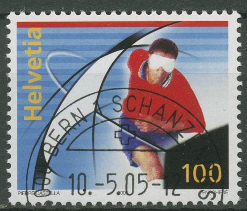Schweiz 2005 Fußball-EM Österreich/Schweiz Behindertenfußball 1925 gestempelt