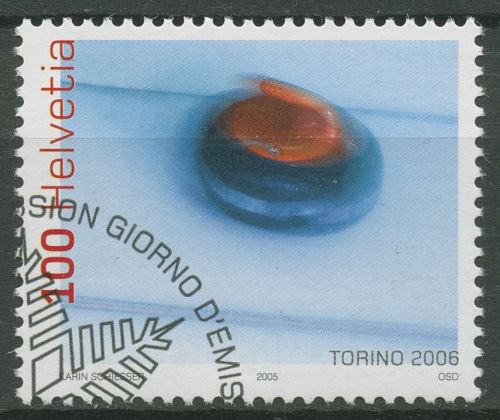 Schweiz 2005 Olympia Winterspiele´06 Turin Curling 1949 gestempelt