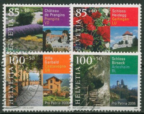Schweiz 2006 Pro Patria Gärten Parkanlagen Schlösser 1961/64 gestempelt