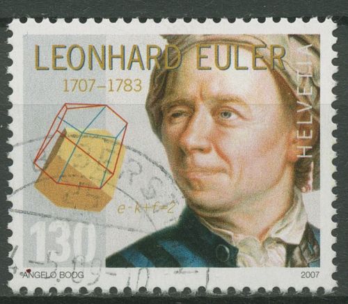 Schweiz 2007 Leonhard Euler Mathematiker 1998 gestempelt