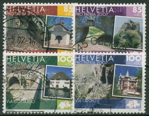 Schweiz 2007 Pro Patria Kulturwege Bauwerke 2007/10 gestempelt