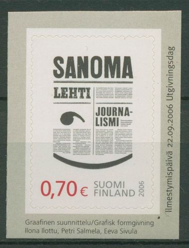 Finnland 2006 Journalismus Zeitung 1820 postfrisch