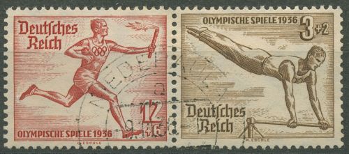 Deutsches Reich Zusammendrucke 1936 Olympische Spiele W 109 gestempelt