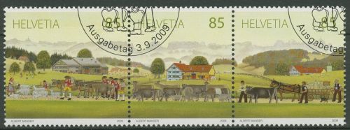 Schweiz 2009 Alpabfahrt in Appenzell 2118/20 ZD gestempelt