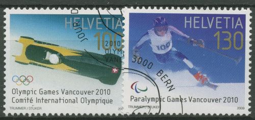 Schweiz 2009 Olympische Winterspiele Vancouver 2134/35 gestempelt