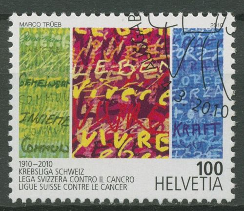 Schweiz 2010 100 J. Krebsliga Schweiz 2144 gestempelt