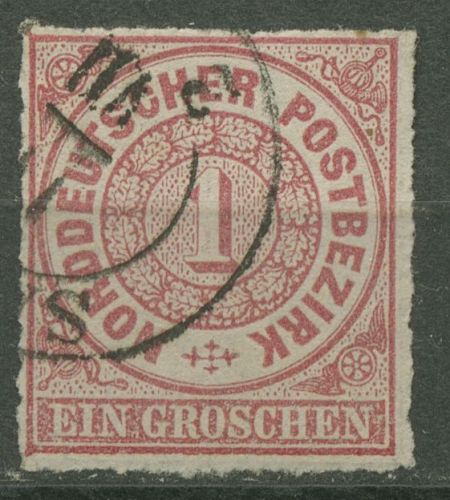 Norddeutscher Postbezirk NDP 1868 1 Groschen 4 gestempelt