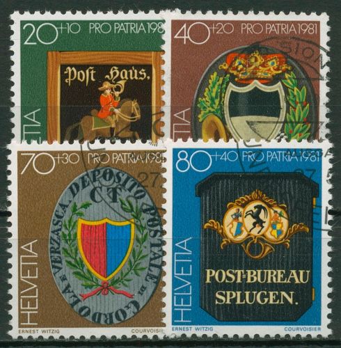 Schweiz 1981 Pro Patria Postschilder 1199/02 gestempelt