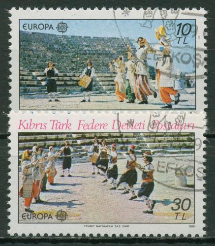 Türkisch-Zypern 1981 Europa CEPT Folklore 98/99 gestempelt