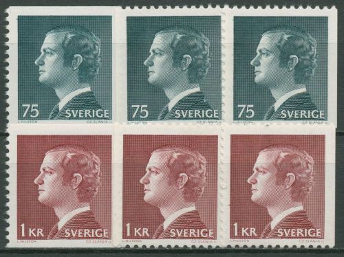 Schweden 1974/76 König Carl XVI. Gustav 850/51 postfrisch