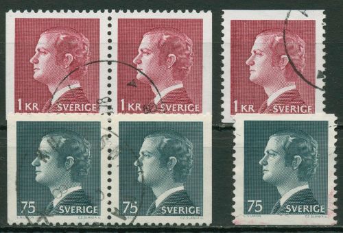Schweden 1974/76 König Carl XVI. Gustav 850/51 gestempelt