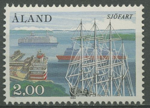 Aland 1984 Schifffahrt Reedereivereinigung, Hafen von Mariehamn 7 postfrisch