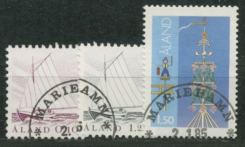 Aland 1985 Fischerboot Maibaum 8/10 gestempelt
