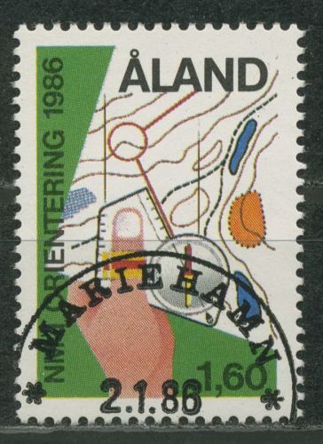 Aland 1986 Sport Orientierungslauf 14 gestempelt