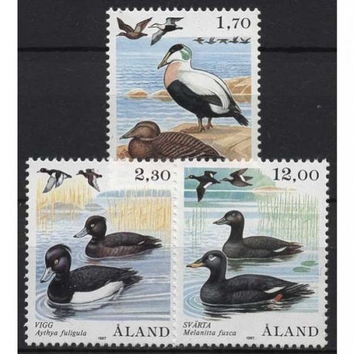 Aland 1987 Tiere Vögel Enten 20/22 postfrisch