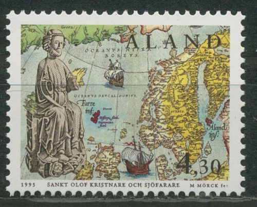 Aland 1995 König Olaf II. von Norwegen Landkarte 105 postfrisch