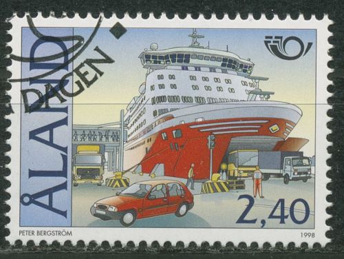 Aland 1998 NORDEN Seefahrt Fährschiff 142 gestempelt