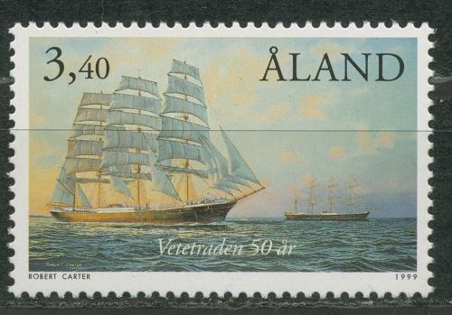 Aland 1999 Seefahrt Weizenroute Segelschiff 155 postfrisch