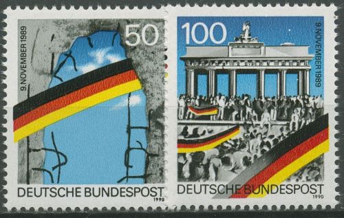 Bund 1990 Fall der Berliner Mauer Grenzöffnung 1481/82 I postfrisch