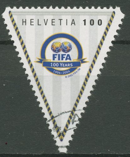 Schweiz 2004 Internationaler Fußballverband FIFA Wimpel 1864 gestempelt