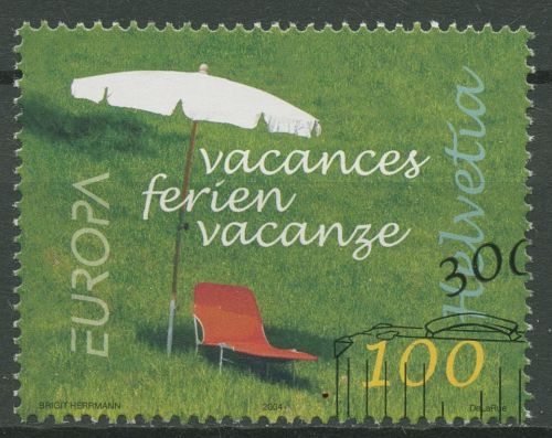 Schweiz 2004 Europa CEPT Ferien Liegestuhl 1880 gestempelt