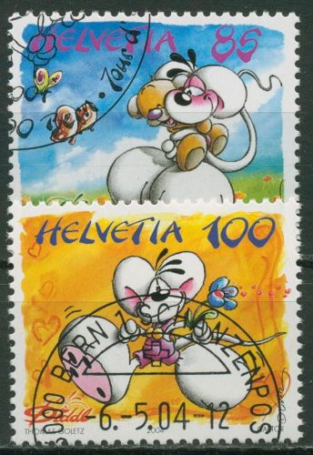 Schweiz 2004 Comicfigur Diddl 1882/83 gestempelt