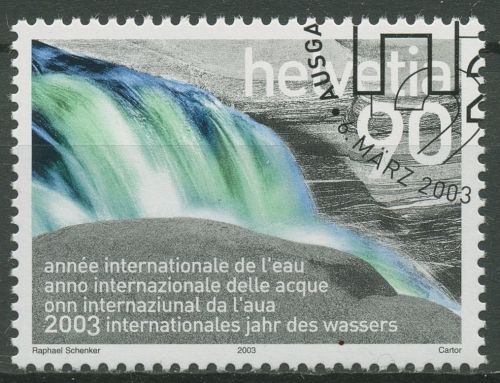 Schweiz 2003 Int. Jahr des Wassers 1830 gestempelt
