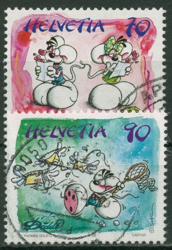 Schweiz 2003 Comicfigur Diddl 1851/52 gestempelt